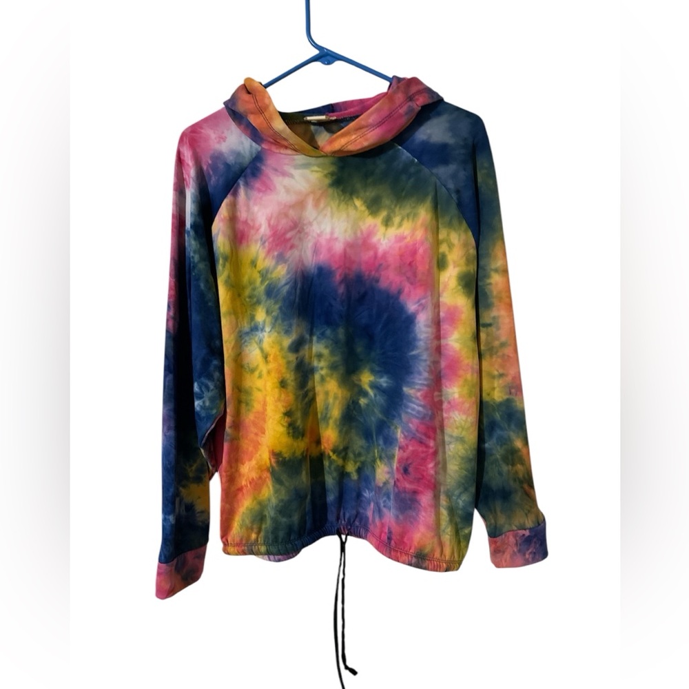Ladies NYC TIE DYED 2X Hoodie  Boho Hippie 80s 90s